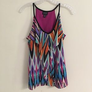 Nicole Miller Ruffle Tank Top